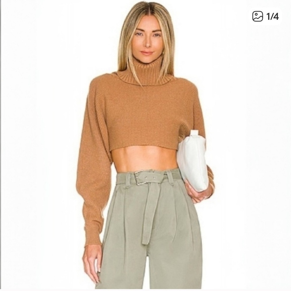 House of Harlow 1960 Cropped Turtleneck Sweater